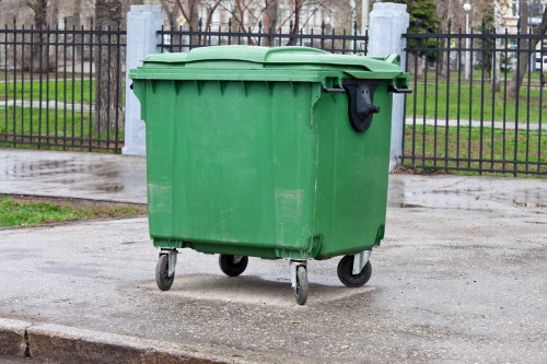 Garbage collection truck in London